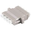 FO connector, LC socket to LC socket, OM1/OM2, multimode, ceramic, beige, BS07-60044