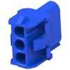 Socket housing, 3 pole, pitch 6.35 mm, straight, blue, 1-480701-6