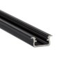 Profil aluminiowy LED z kołnierzem GLAX Mini wysoki 12,5mm czarny mat 2 m (wpuszczany)