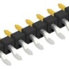 Pin header, 8 pole, pitch 2.54 mm, straight, black, 10080355