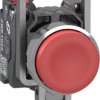 Pushbutton, unlabeled, unlit, groping, 1 Form B (N/C), waistband round, red, front ring metal, mounting Ø 22.5 mm, XB4BL425