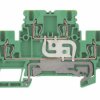 Multi level terminal block, spring balancer connection, 0.5-1.5 mm², 17.5 A, 6 kV, yellow/green, 1791150000