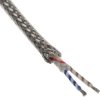 Kabel/przewód termopary K dł. 25m 7/0,2mm -60 → +350 °C. Włókno szklane 2-żyłowy Nieekranowany