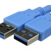 Kabel USB 3.0 A (wtyk / wtyk) niebieski 1,8m