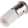 Lampka kontrolna Biały 28V dc Miniaturowe złącze kołnierzowe LED średnica 6mm długość 15.5mm