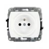 TREND Gniazdo pojedyncze z/u 2P+Z biały GP-1zp