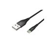 Kabel USB-C-USB-A 2.0 1M oplot czarny LED Natec Prati