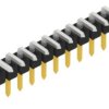 Pin header, 10 pole, pitch 2.54 mm, angled, black, SL1804210S