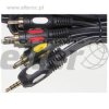 Kabel Jack AUX 3,5mm(4)-3xRCA cinch 1,5m łezka