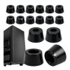 16x Nóżki Meblowe 12x8x7 mm Okrągłe Gumowe Antypoślizgowe Czarne do AGD RTV