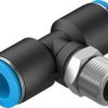 Złączka T FESTO QST-3/8-12 Średnica rury: 12 mm Rozmiar gwintu: R3/8 1 szt.