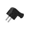 Wtyczka sieciowa UNI-SCHUKO kątowa z u. czarna / URZ3005