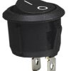 PRZEŁĄCZNIK OKRĄGŁY XW-602 6A 250V ON-OFF CZARNY