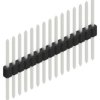 Pin header, 15 pole, pitch 1.27 mm, straight, black, 10060273