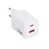 Ładowarka sieciowa Akyga AK-CH-28 45W USB-C USB-A PD GaN 5-20V / 2.25-3A biała