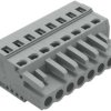 Socket header, 8 pole, pitch 5 mm, angled, gray, 231-108/026-000