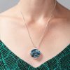 Blue Circuit Board Pendant Necklace with Silver Chain [Discontinued]