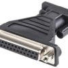 Przejściówka D-sub, 9-pinowe (szeregowe) męskie na D-sub, 25-pinowe żeńskie, RS PRO