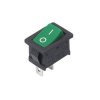 6A 250V 2-pin SPST ON-OFF Rocker Switch - Green