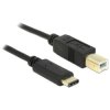 Delock 83330 USB cable USB 2.0 USB-B plug, USB-C® plug 2.00 m Black