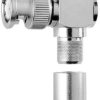 BNC plug 50 Ω, RG-214/U, RG-393/U, solder/crimp connection, angled, 100023325