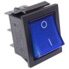 Blue illuminated On-On Rectangle Rocker Switch 220V DPDT
