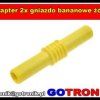 Adapter 2x gniazdo bananowe żółte