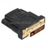 Gniazdo HDMI Wtyk DVI typ D 24+1 złote