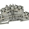 Złączka; na szynę DIN; 2-piętrowa; 2002-2401; szary; sprężynowy; Push-in CAGE CLAMP®; 0,25÷4mm2; 24A; 800V; 1 tor; 8; na szynę D