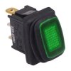 Green 230V illuminated Waterproof On-Off Rectangle Rocker Switch SPST 10A R13-66B8-02