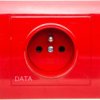 Kier Gniazdo Pojedyncze Z/U Data Czerwone Gp-1Wzd/22