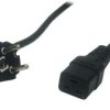 Przewód zasilający CEE7 IEC C19 - POSAC-C19-EUL30 czarny 3m
