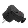 Wtyczka sieciowa WT-16U/ŁK kątowa czarna z przeł.