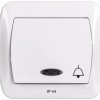 Simon Akord Przycisk bryzgoszczelny /dzwonek/ IP44 z podświetleniem biały AD1BL/11