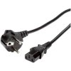 Roline 19.08.1030 Power Cable 3m Black Angled Plug C13 IEC Socket