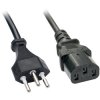 LINDY 30418 Swiss Mains Plug to IEC C13 Power Cable 3m Black