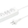 Przedłużacz 2-Gniazda B/U + 2Xeuro 10A 3M /Omy 2X1/ Biały Ps-462