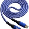 Akyga Kabel USB Złącze męskie USB-C®, Złącze męskie USB-C® 1.00 m niebieski AK-USB-37