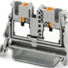2 wire mini through terminal, push-in connection, 0.14-4.0 mm², 1 pole, 24 A, 6 kV, gray, 1073553