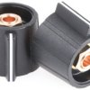 Pokrętło potencjometru oś: 6mm średnica: 21.5mm Okrągłe Nylon Czarny Sifam