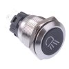 Flood Light (Mirrored)' Blue LED Momentary 19mm Vandal Push Button Switch SPDT 12V