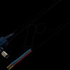 075167 DC cable with angled plug 2,1 / 5,5 mm black 0,5 m
