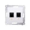 SIMON 54 Gniazdo telefoniczno/komputerowe RJ12/RJ45 kat.5e białe D5T.01/11 KONTAKT SIMON