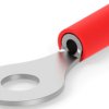 Insulated ring cable lug, 0.26-1.65 mm², AWG 22 to 16, 6.3 mm, red, 130046