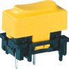 Short-stroke pushbutton, 1 Form A (N/O), 100 mA/28 V, unlit , actuator (yellow, L 11.5 mm), 0.7 N, THT, 6450.0007