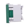 Simon Connect Gniazdo K45 pojedyncze z/u 16A IP20, szybkozłącza, zielone K22/27