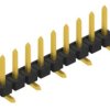 Pin header, 9 pole, pitch 2.54 mm, angled, black, SLLP5SMD0519G