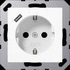 A 1520-18 C WW Socket with USB charger, 1 x type C, series AS/A, alpine white