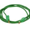 Przewód pomiarowy; 22.050.100.4; 2x wtyk bananowy; 2mm; 1m; PVC; 0,5mm2; zielony; 10A; 60V; mosiądz złocony; Amass; 3.105