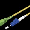 59647 Simplex FO patch cable, SC-APC (8°)<>LC-UPC,yellow, 0.5 m